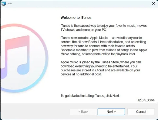 iTunes 12.6.5.3 را دانلود و نصب نمایید.